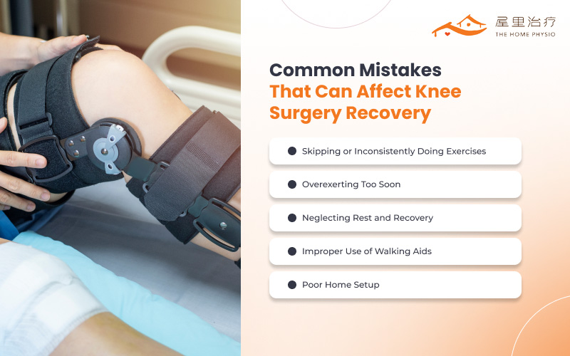 common mistakes affecting knee surgery recovery infographic